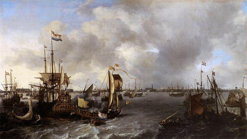 Ludolf Bakhuizen View of Amsterdam with Ships on the Ij